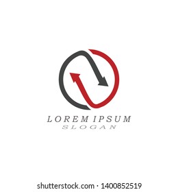 Arrow vector illustration icon Logo Template design