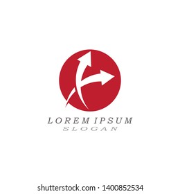 Arrow vector illustration icon Logo Template design