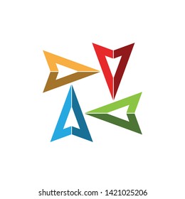 Arrow vector illustration icon Logo Template design