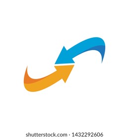 Arrow vector illustration icon Logo Template design