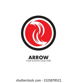 Arrow vector illustration icon Logo Template design