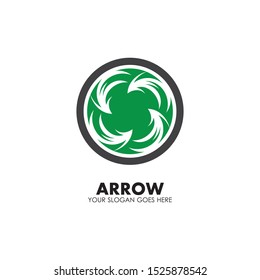 Arrow vector illustration icon Logo Template design