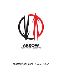 Arrow vector illustration icon Logo Template design