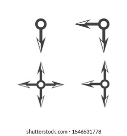 Arrow vector illustration icon Logo of delivery and logistic  business Template design
