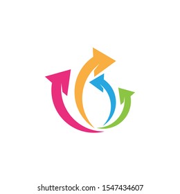 Arrow vector illustration icon logo template design