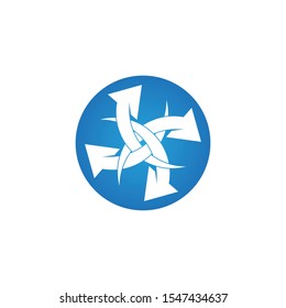Arrow vector illustration icon logo template design