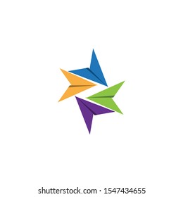 Arrow vector illustration icon logo template design