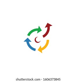 Arrow vector illustration icon Logo Template design
