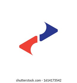 Arrow vector illustration icon Logo Template design