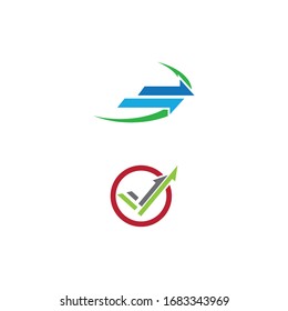 Arrow vector illustration icon Logo Template design