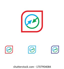 Icono de ilustración de vector de flecha y diseño de plantilla de símbolo