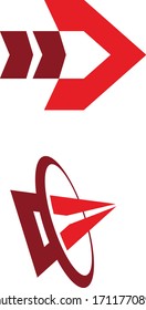 Arrow vector illustration icon Logo Template design