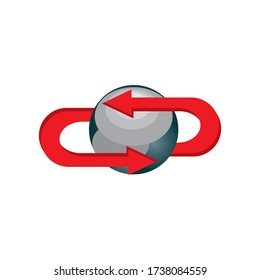 Arrow vector illustration icon Logo Template design,
