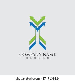 Arrow vector illustration icon Logo Template design