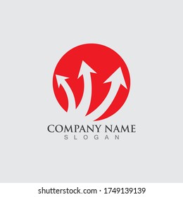 Arrow vector illustration icon Logo Template design