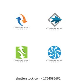 Arrow vector illustration icon Logo Template design