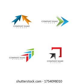 Arrow vector illustration icon Logo Template design