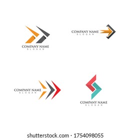 Arrow vector illustration icon Logo Template design