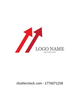 Logo-Vorlagendesign für Vektorgrafik-Pfeilsymbol