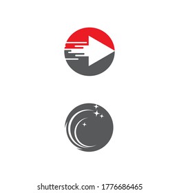 Arrow vector illustration icon Logo Template design