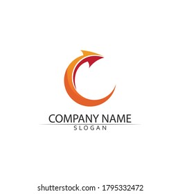 Arrow vector illustration icon Logo Template design