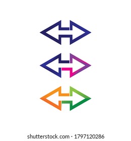 Arrow vector illustration icon Logo Template design