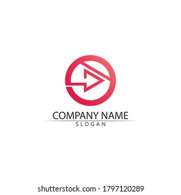 Arrow vector illustration icon Logo Template design