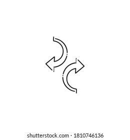 Icono de ilustración de vector de flecha Diseño de plantilla