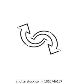 Logo-Vorlagendesign für Vektorgrafik-Pfeilsymbol