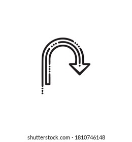 Icono de ilustración de vector de flecha Diseño de plantilla