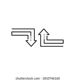 Arrow vector illustration icon Logo Template design
