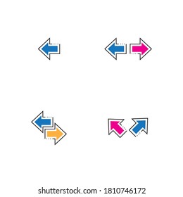 Arrow vector illustration icon Logo Template design
