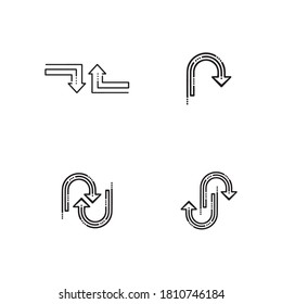 Arrow vector illustration icon Logo Template design