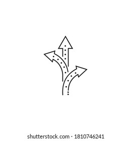 Icono de ilustración de vector de flecha Diseño de plantilla