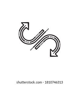Arrow vector illustration icon Logo Template design