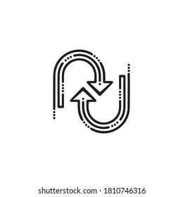 Icono de ilustración de vector de flecha Diseño de plantilla