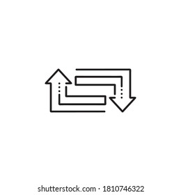 Arrow vector illustration icon Logo Template design
