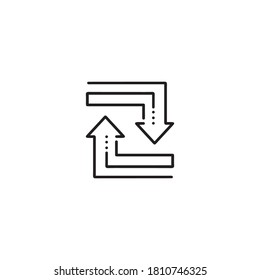 Logo-Vorlagendesign für Vektorgrafik-Pfeilsymbol