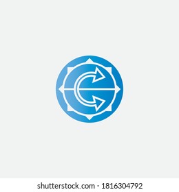 Arrow vector illustration icon Logo Template design