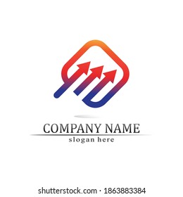 Arrow vector illustration icon Logo Template design