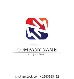 Arrow vector illustration icon Logo Template design