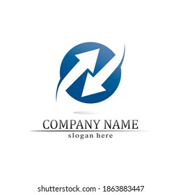 Arrow vector illustration icon Logo Template design