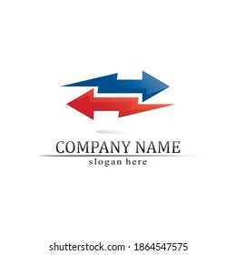 Arrow vector illustration icon Logo Template design