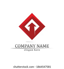 Arrow vector illustration icon Logo Template design