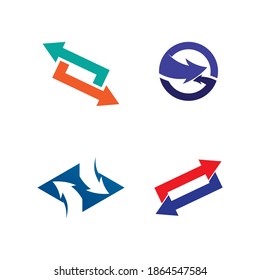 Icono de ilustración de vector de flecha Diseño de plantilla