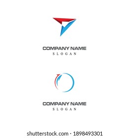  Logo-Vorlagendesign für Vektorgrafik-Pfeilsymbol