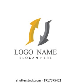 Arrow vector illustration icon Logo Template design