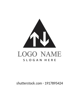Logo-Vorlagendesign für Vektorgrafik-Pfeilsymbol