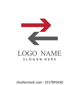 Logo-Vorlagendesign für Vektorgrafik-Pfeilsymbol