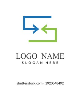Arrow vector illustration icon Logo Template design